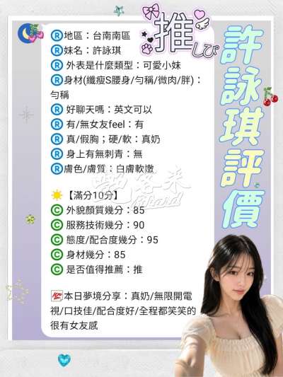 許詠琪｜台南南區